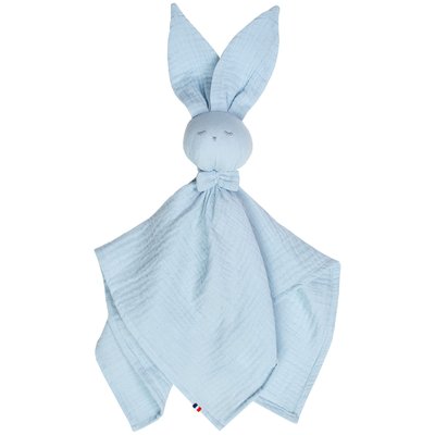 Doudou Lapin personnalisable en gaze de coton JEANNE SEVIRA KIDS