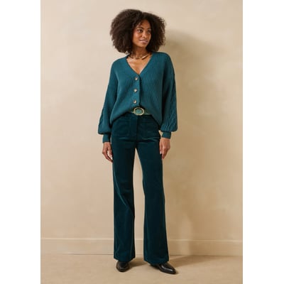 Pantalon flare en velours côtelé LA FEE MARABOUTEE