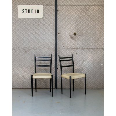 Lot de 6 chaises en bois Alma N°308 - Bon état DEBONGOUT