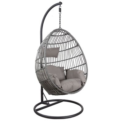 Fauteuil oeuf réglable en polyrésine et acier AUBRY GASPARD