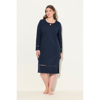 Chemise De Nuit Femme Hiver Longue – Manches Longues, Col En V, Boutons – Tissu Doux – Tailles S à 3XL