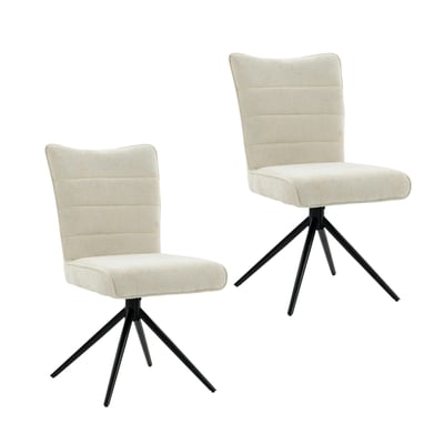 Chaise en tissu texturé pivotante (lot de 2) RIVANO PIER IMPORT