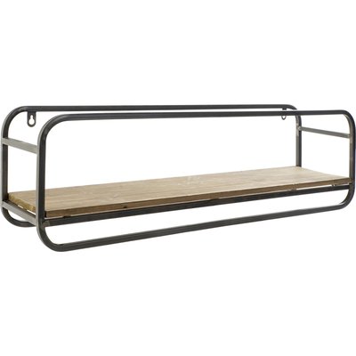 Étagère murale design industriel en bois et métal RECOLLECTION