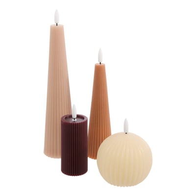 Lot de 4 bougies LED CRYSTA ATMOSPHERA