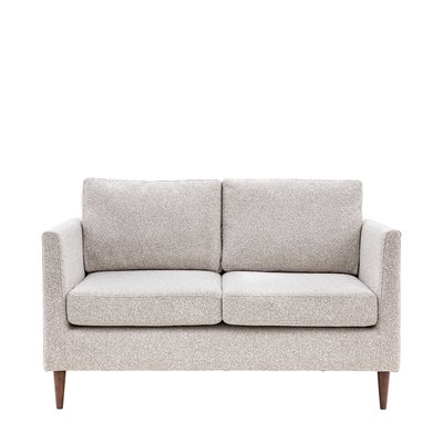 Durants Soft Brushed Nordic 2 Seater Sofa with Dark Wood Legs SO'HOME