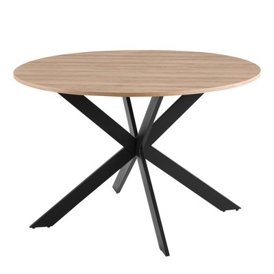Table à manger ronde 120 cm en feuille de papier MDF, MARCIA OVIALA