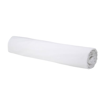 Drap housse en percale de coton lavé bonnet 30cm, DOUCEUR LAVÉE BLANC CERISE