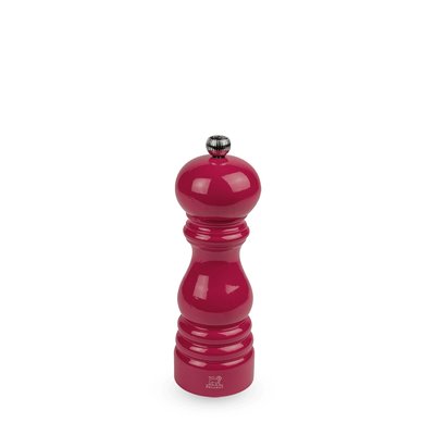 Moulin à poivre manuel en bois laqué, rose bonbon, 18 cm - 7in. Paris PEUGEOT