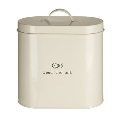 Adore Pets Bin With Spoon, 2.8 Ltr Cat Food Storage - Cream SO'HOME
