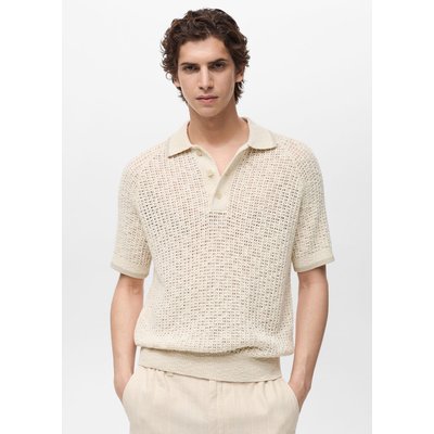 Polo maille ajourée coton MANGO MAN