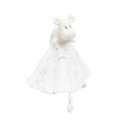 Doudou mouchoir rond en mousseline de coton - modèle Hippo TROIS KILOS SEPT