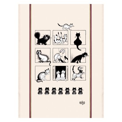 Grand torchon Dubout Galerie de chats WINKLER