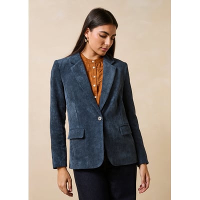 Veste tailleur en velours manches longues LA FEE MARABOUTEE