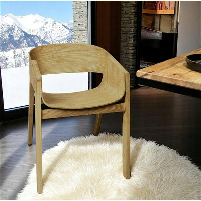 Chaise design en bois dossier large PALERME PIER IMPORT