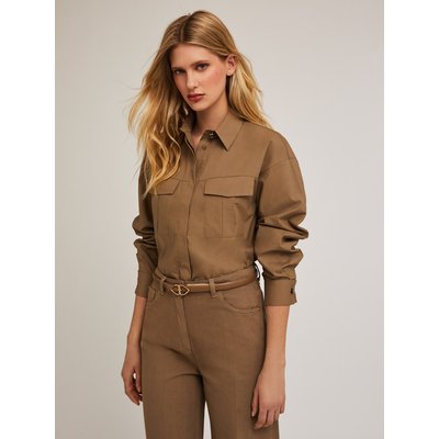 Camicia sahariana in popeline di cotone stretch MOTIVI