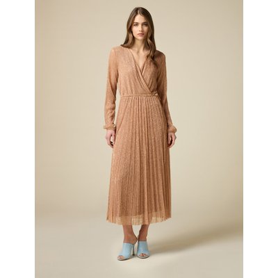 Robe longue plissée en fil textile OLTRE