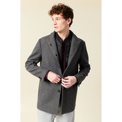 Manteau droit mi-long col montant BONOBO