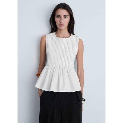 Top plissé coton MANGO