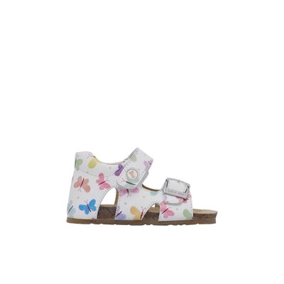 Sandales en cuir avec boucle et scratch BEA FALCOTTO