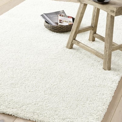 Tapis shaggy tissé motif uni AMORE 1 UN AMOUR DE TAPIS