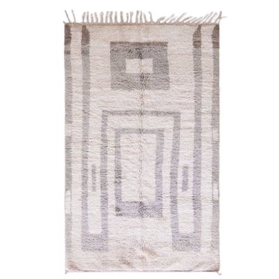 Tapis berbère élégant au style graphique unique en laine 162 x 266 cm AFK LIVING