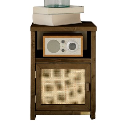 Table de chevet avec porte sapin marron - TAYEN HANNUN