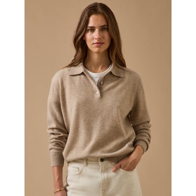Pull col polo  - Collection Cachemire CYRILLUS