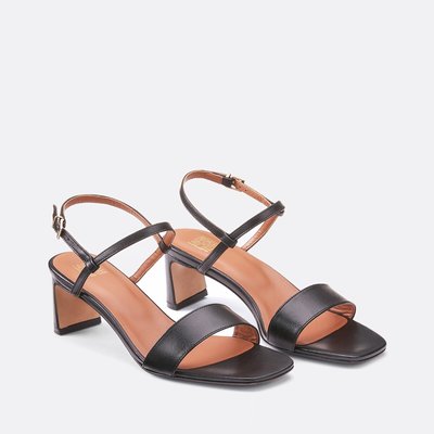 Босоножки из гладкой кожи на каблуках, Signature CANDICE LA REDOUTE COLLECTIONS