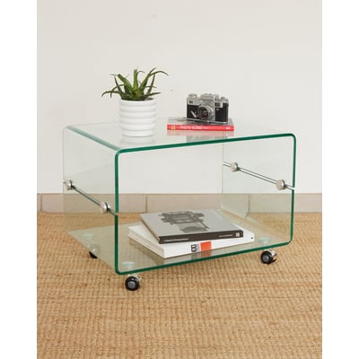 Table basse en verre Donna N°1658 - Bon état DEBONGOUT