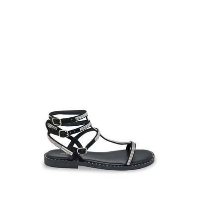 Sandales plates à brides montantes en cuir CORADIAM LES TROPEZIENNES PAR M BELARBI