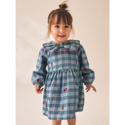 Robe à col et coccinelles brodées NEXT