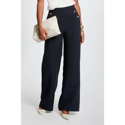 Pantalon large à boutons MORGAN