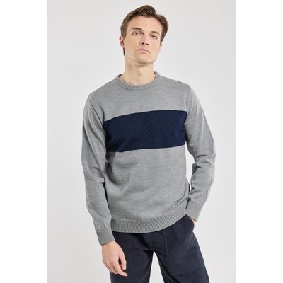 Pull empiècement fantaisie en laine BERAC GUY DE BERAC