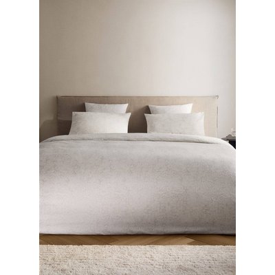 Housse de couette en coton percale imprimé fleur floue lit 135/140 cm MANGO HOME