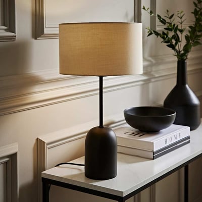 Kory Dome Table Lamp with Drum Shade ÉDITÉ