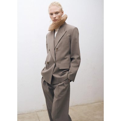Blazer costume laine mélangée MANGO