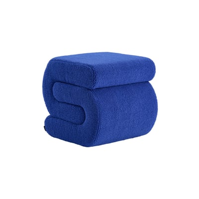Tabouret / Pouf design revêtement bouclette 1 place SASHA SWEEEK