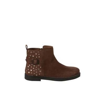 Boots cuir imprimé étoiles VERTBAUDET