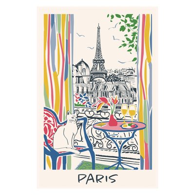 Torchon Fenêtre sur Paris WINKLER