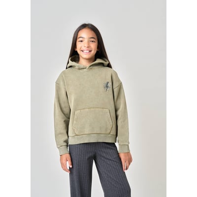 Sweat à capuche fille imprimé graphique dos NAMASTE DEELUXE