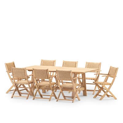 Salon de jardin, 8 chaises, JAVA L. & SERENA DEFORA HOME