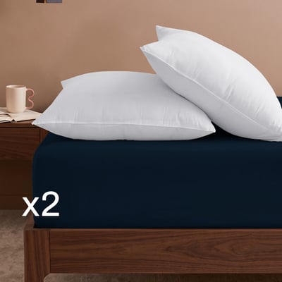 Lot de 2 draps housse jersey coton bonnet 30 cm MANHATTAN SENSEI MAISON