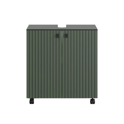 Meuble sous vasque sur roulettes 2 portes L60 cm - PUREBLISS CALICOSY