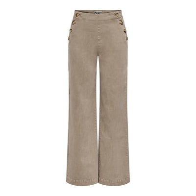 Jeans larghi a vita alta con bottoni laterali ONLY
