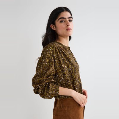 Blouse imprimée avec manches bouffantes MONOPRIX