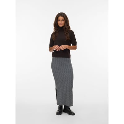Camilife Jupe Longue Femme Coton Lin - Jupe Maxi Taille Élastique Double Couche 85cm Ou 95cm