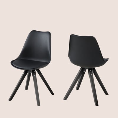 Chaises bois et résine coloris noir (lot de 2) - EARL HELLIN, DEPUIS 1862