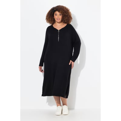 Robe midi en jersey bord-côte, coupe évasée ULLA POPKEN