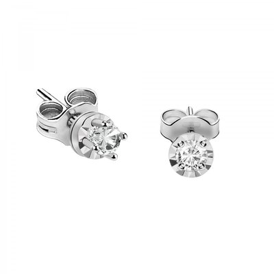 Boucles D'oreilles En Or Blanc 750 Lux Etoile BLUESPIRIT