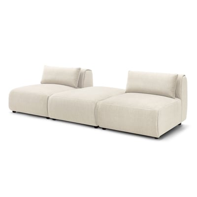 Canapé modulable 3 places en velours, JEANNE BOBOCHIC